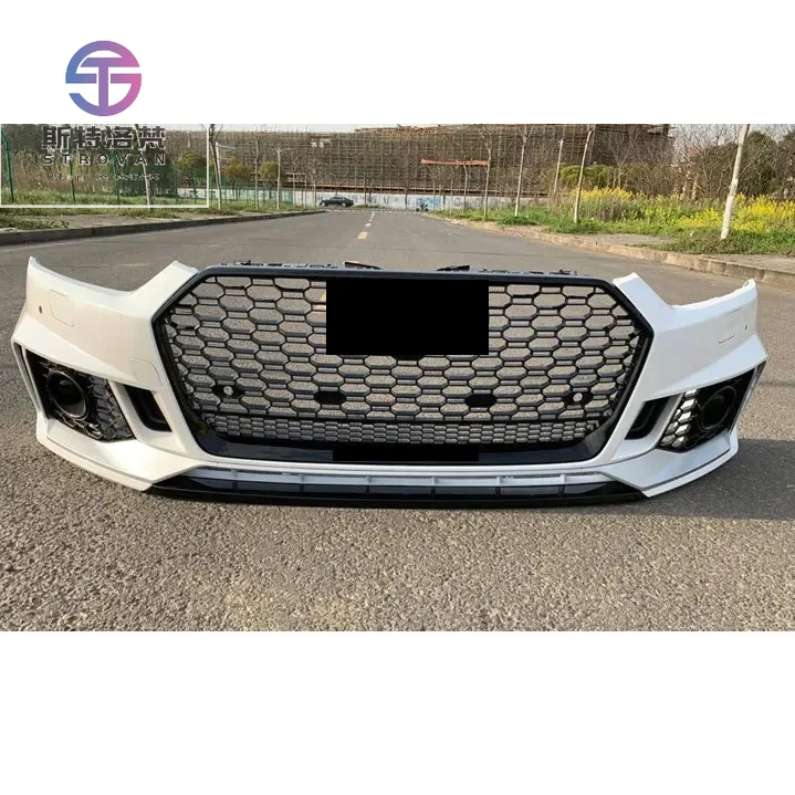 

New Products Front Bumper with Honeycomb Grille Car Front Bumper for S5 A5 Upgrade to RS5 2017-2019