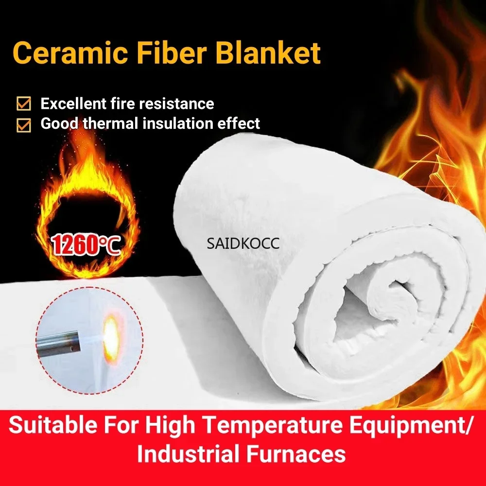 

SAIDKOCC High Temperature Resistance 1260℃ Auminum Silicate Ceramic Fiber Acupuncture Blanket Aluminum Foil Covered W0.61xL1m