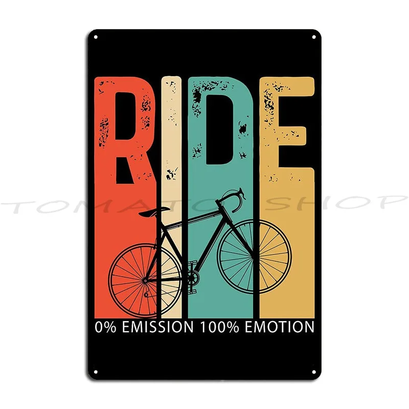 Bike Environment Cycling Cyclist Metal Sign Garage Living Room Club Cinema Designer Tin Sign Poster
