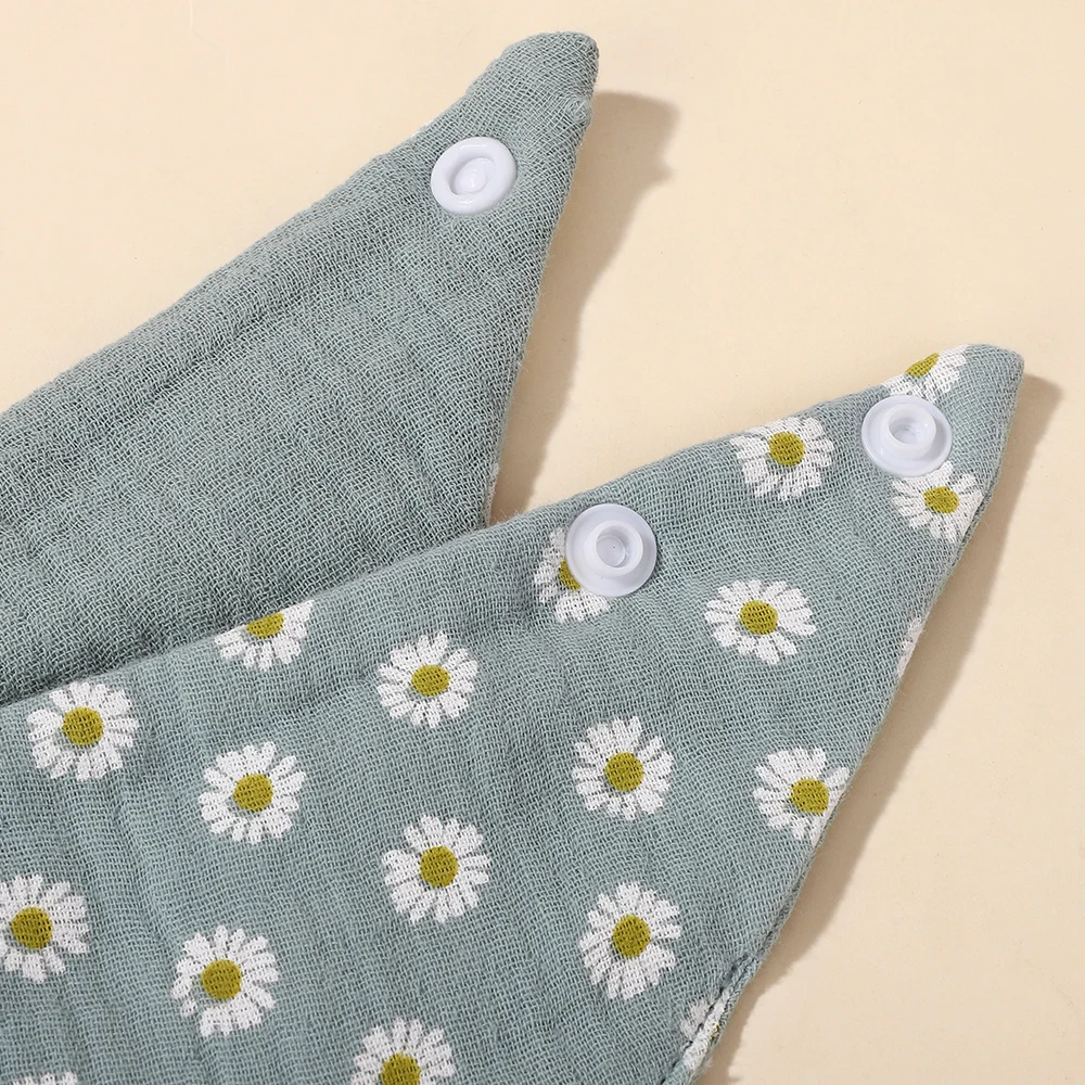 10 قطعة/الوحدة لون عشوائي إرسال Pringting زهرة المرايل آمنة القطن لعابه منشفة الرضع طفل القماش منديل حماية