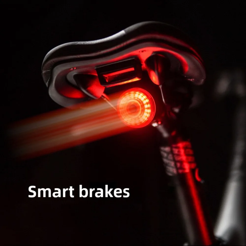 USB Charging Waterproof Power Display Tail Portable Intelligent Induction Brake Light Safety Warning Light