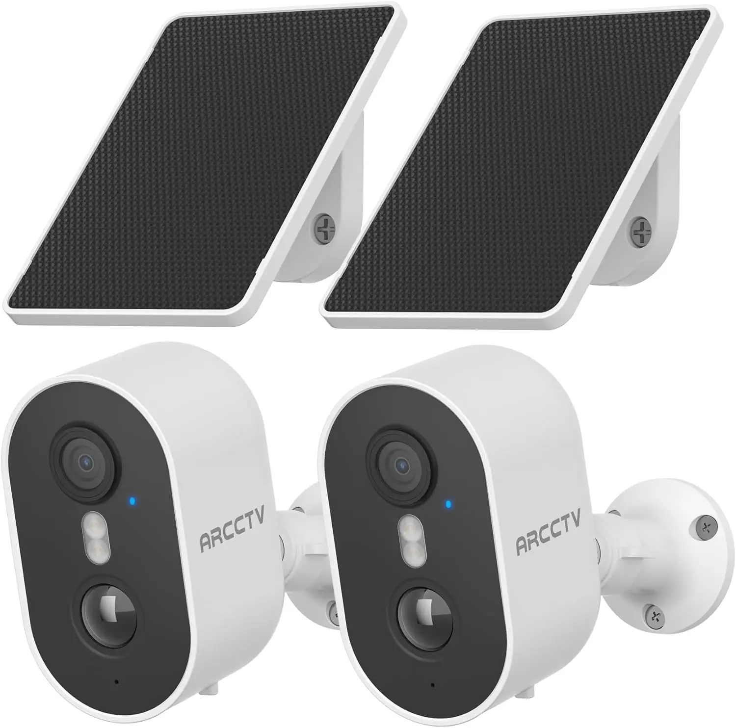 

Wireless Outdoor Security Camera 4MP, Solar-Powered with Rechargeable Battery, Motion Detection, Color Night Vision, 2-Way