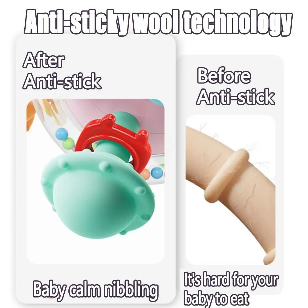 Food Grade Baby Rattles Toys BPA Free Lead Free Multi-Sensory Baby Easy To Clean Safety Sensory Chew Toys