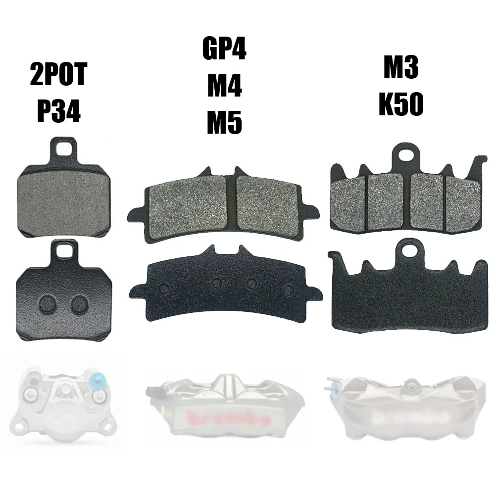 Motorcycle Brake Pads for Brembo Caliper 2POT P34 GP4 M4 M5 M3 K50