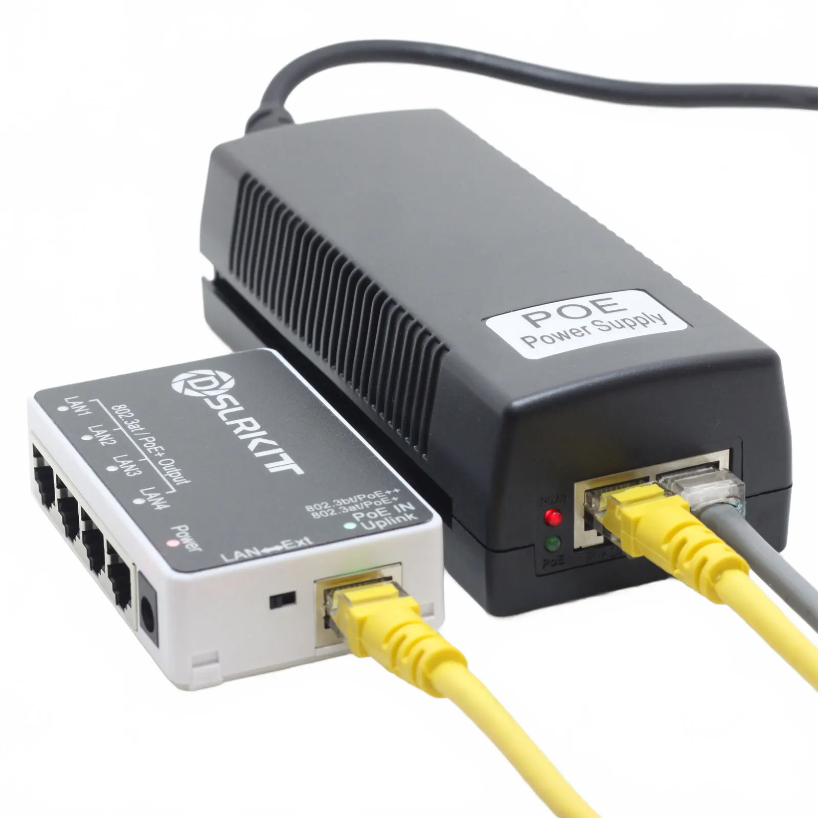 90watt PoE++ Expansion Kit 802.3BT PoE Injector + 5-Port PoE Passthrough Switch