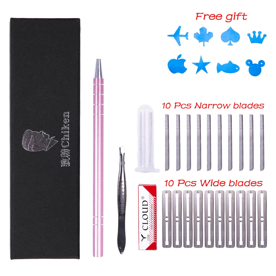Hairstyle Engraved Pen & Wide Blades Styling Accessory