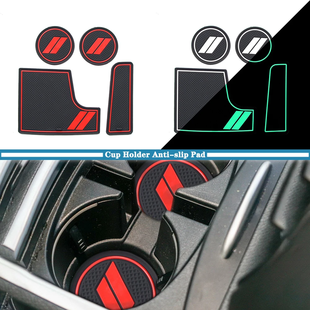 Car Door Slot Gate Groove Anti-slip Pad Water Cup Holder Mats for Dodge Charger 2015 2016 2017 2018 2019 Interior Accessories
