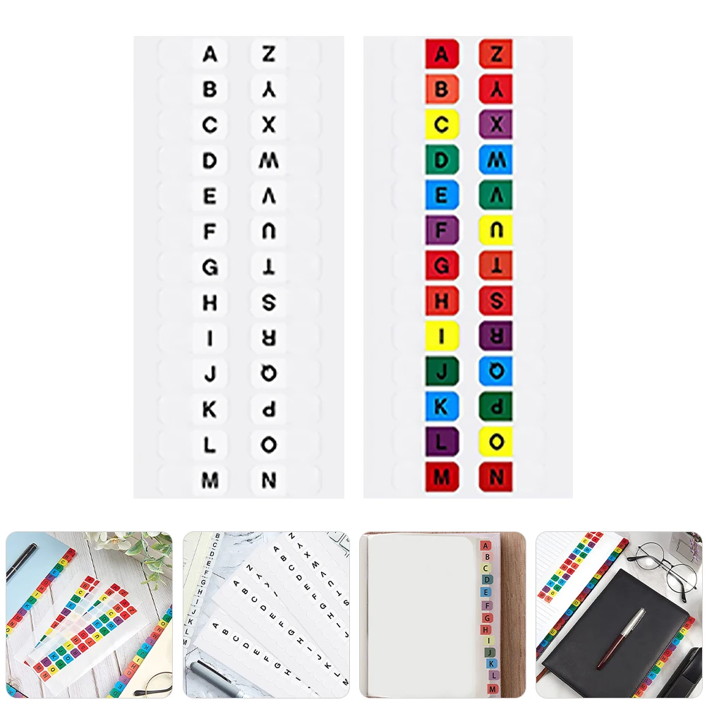 

20 set 20 Sets Index Colorful Waterproof Page Markers Sticky Annotation Tabs Adhesive Letter Stickers Student Note Tabs