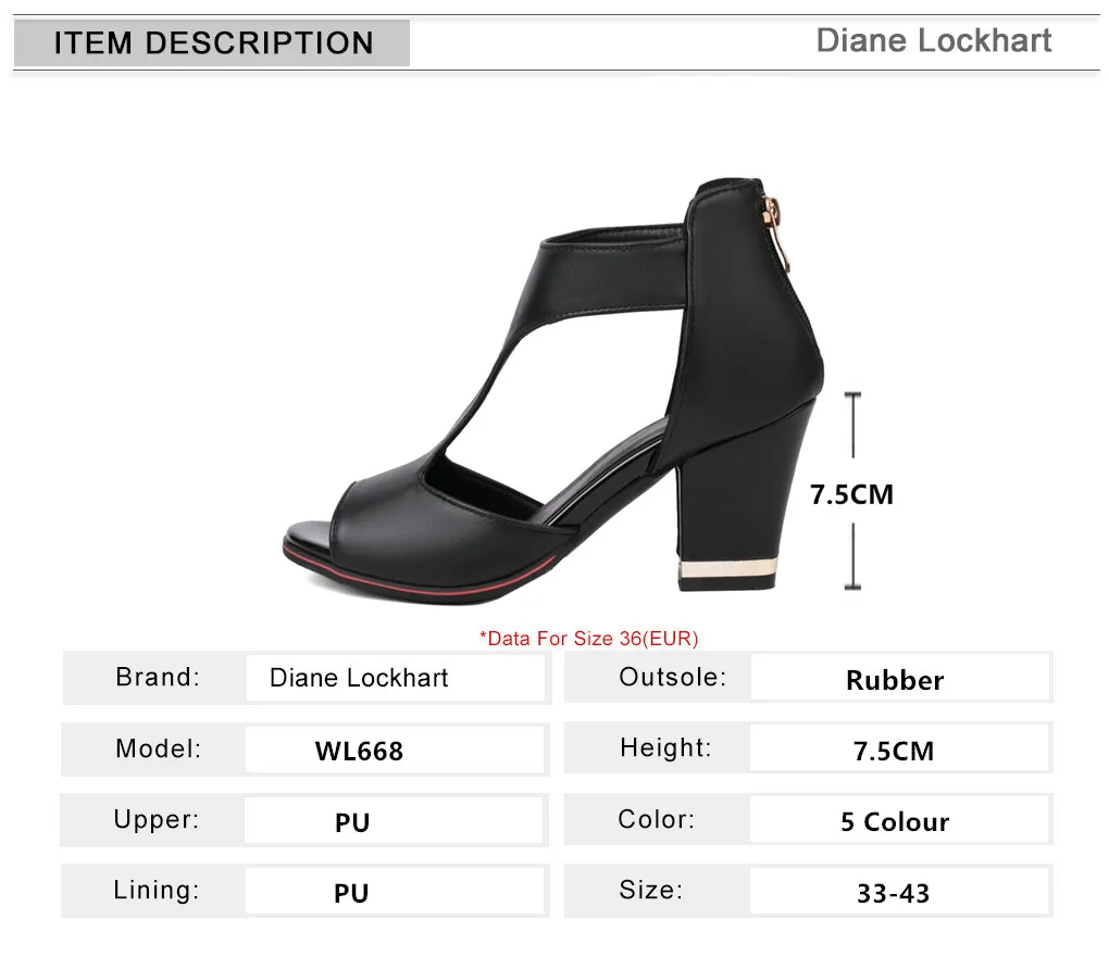 Women Square High Heels Summer T-Belt Ankle-Wrap Ladies Elegant Sandals Back Zipper Fish Mouth Party Sandalias Female Shoes