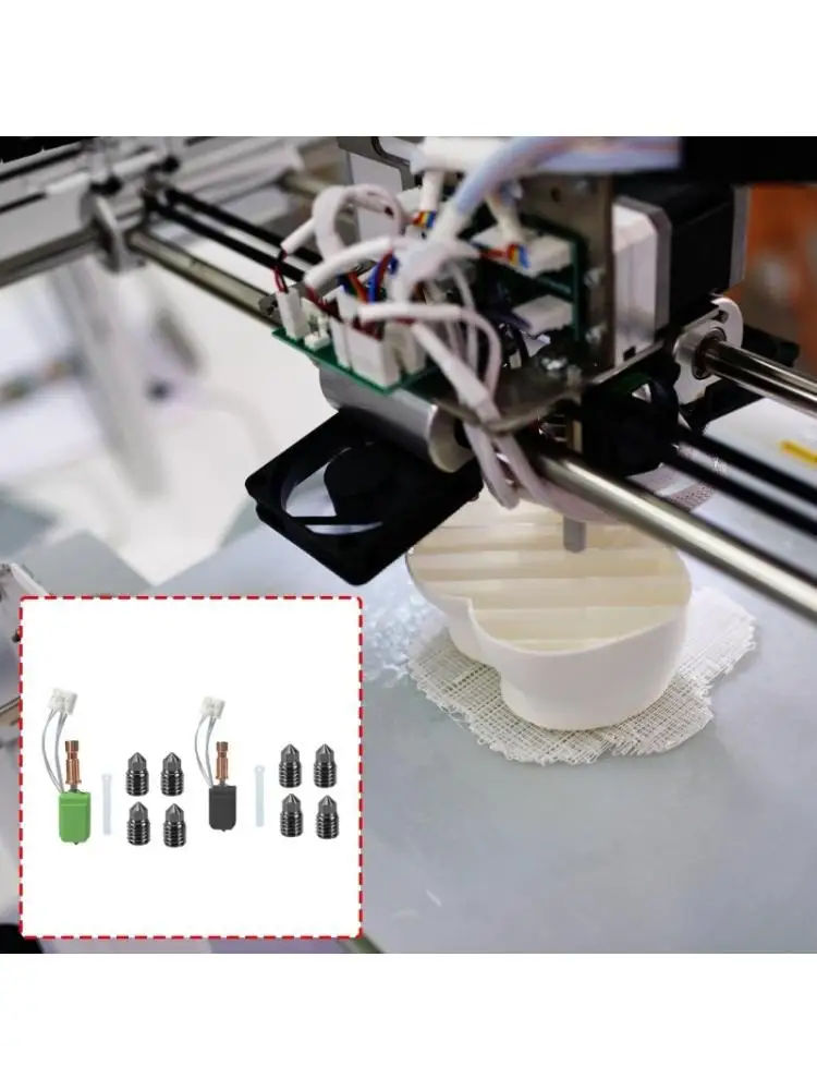 R53C Full Metal Hotend Assembly For Fast 3D Printing Includes 4 Steel Nozzles With Long Service Life