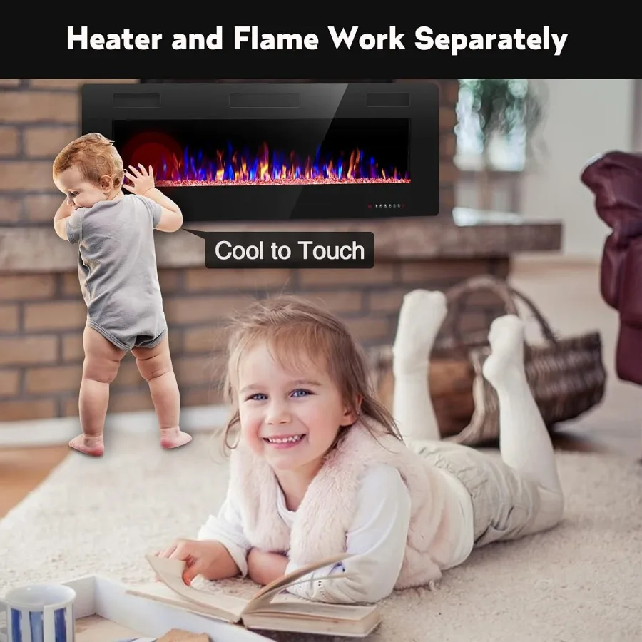 42IN راحة ومثبتة على الحائط وأحرف مدفأة منخفضة الضوضاء تناسب جهاز التحكم عن بعد 2 × 6 و2 × 4 مع مؤقت يعمل باللمس Sc #6