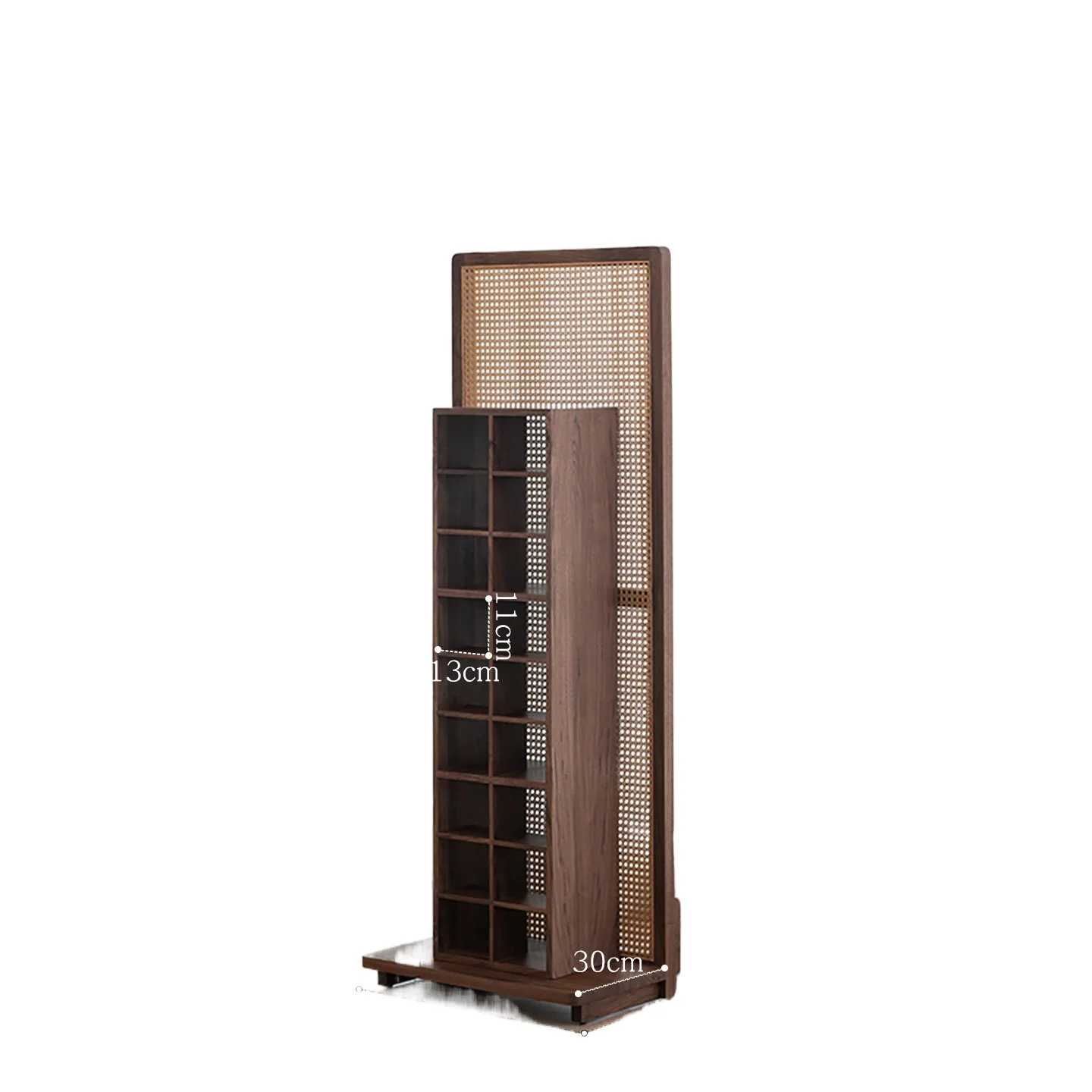 CX tea room screen North American black walnut solid wood minimalist floor partition