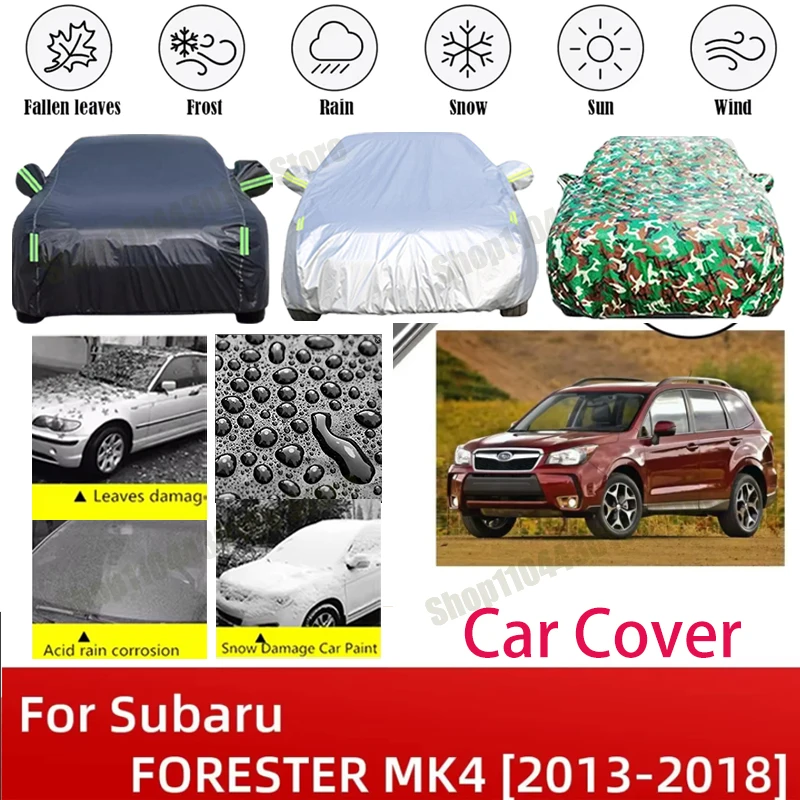 For Subaru FORESTER MK4 2013-2018 Full Car Covers Outdoor Sun Anti UV Rain Snow Dust Protection Oxford Clother