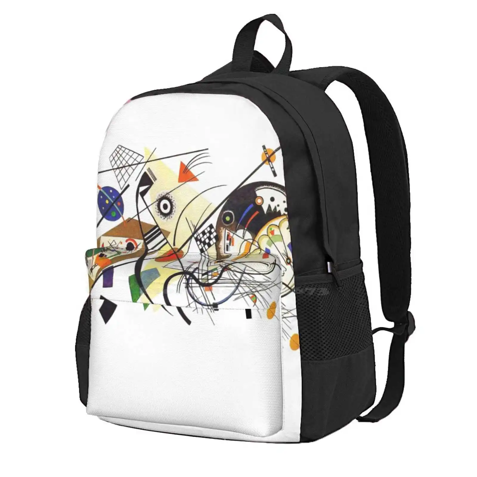 Hd. Transverse Line (1923), By Wassily Kandinsky Hot Sale Schoolbag Backpack Fashion Bags Cutting Line Kandinsky Unbroken Line