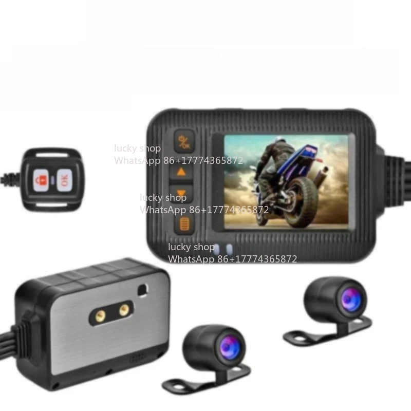 

Driving Recorder Dual Recording Wire Control Riding Recorder High Definition 720P Waterproof Front and Rear Camera