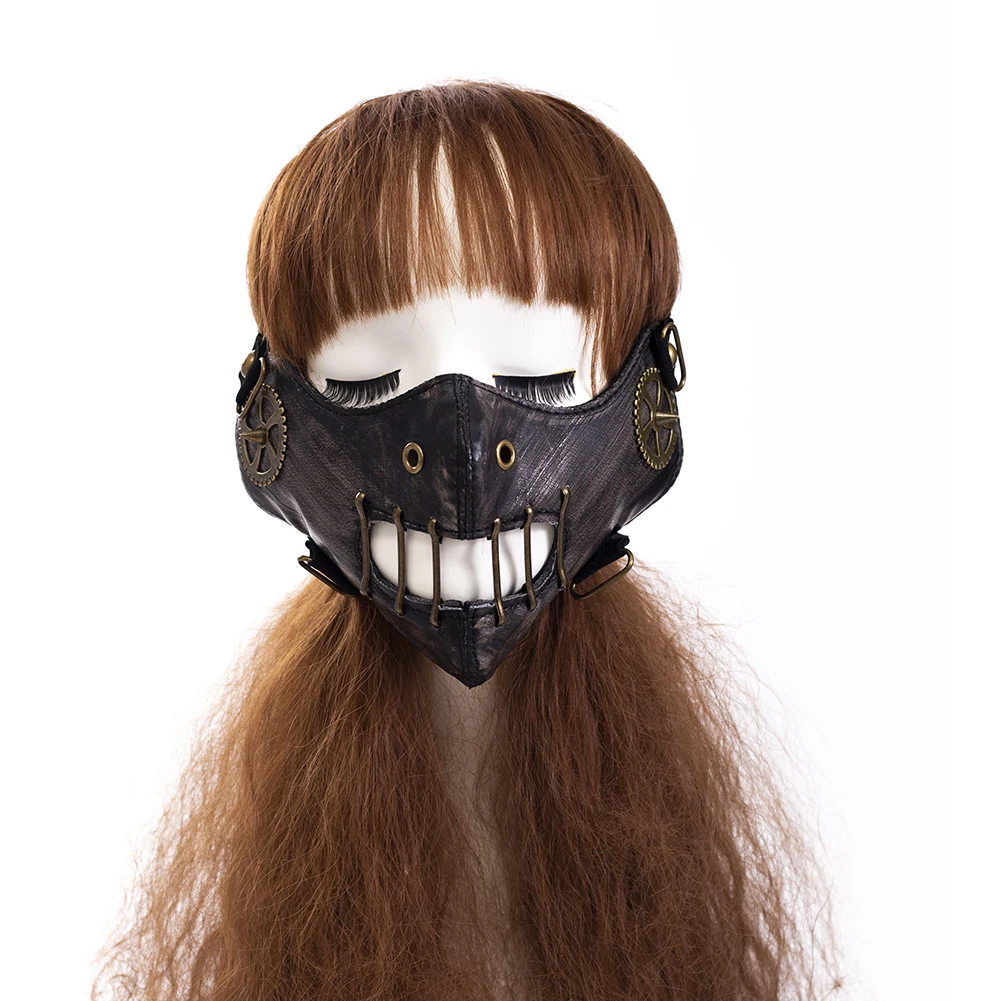 Steampunk Retro Gothic Mask Men Women Cosplay Gear Mask