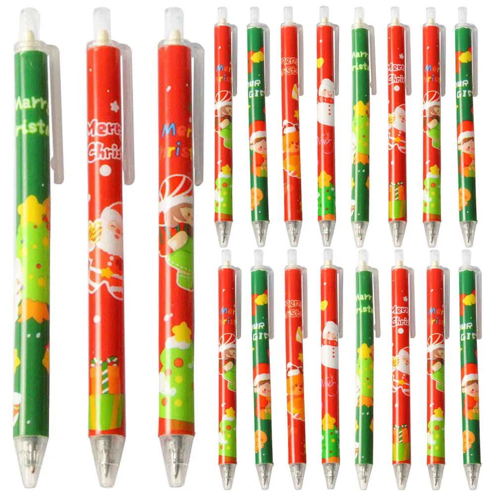 

20pcs Lovely Christmas Writing Cute Gel Pens For Students Smooth Portable Note Sign Pens Graduation Prize Gifts Office Supplies