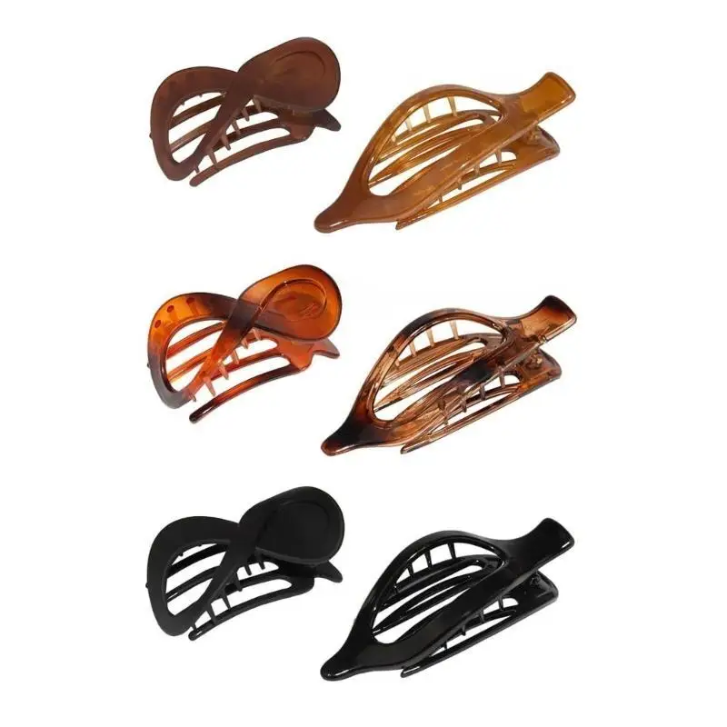 

652F 6pcs Oversized Hair Barrettes Stylish Women Barrettes Children Hair Accessory for Women and Girls
