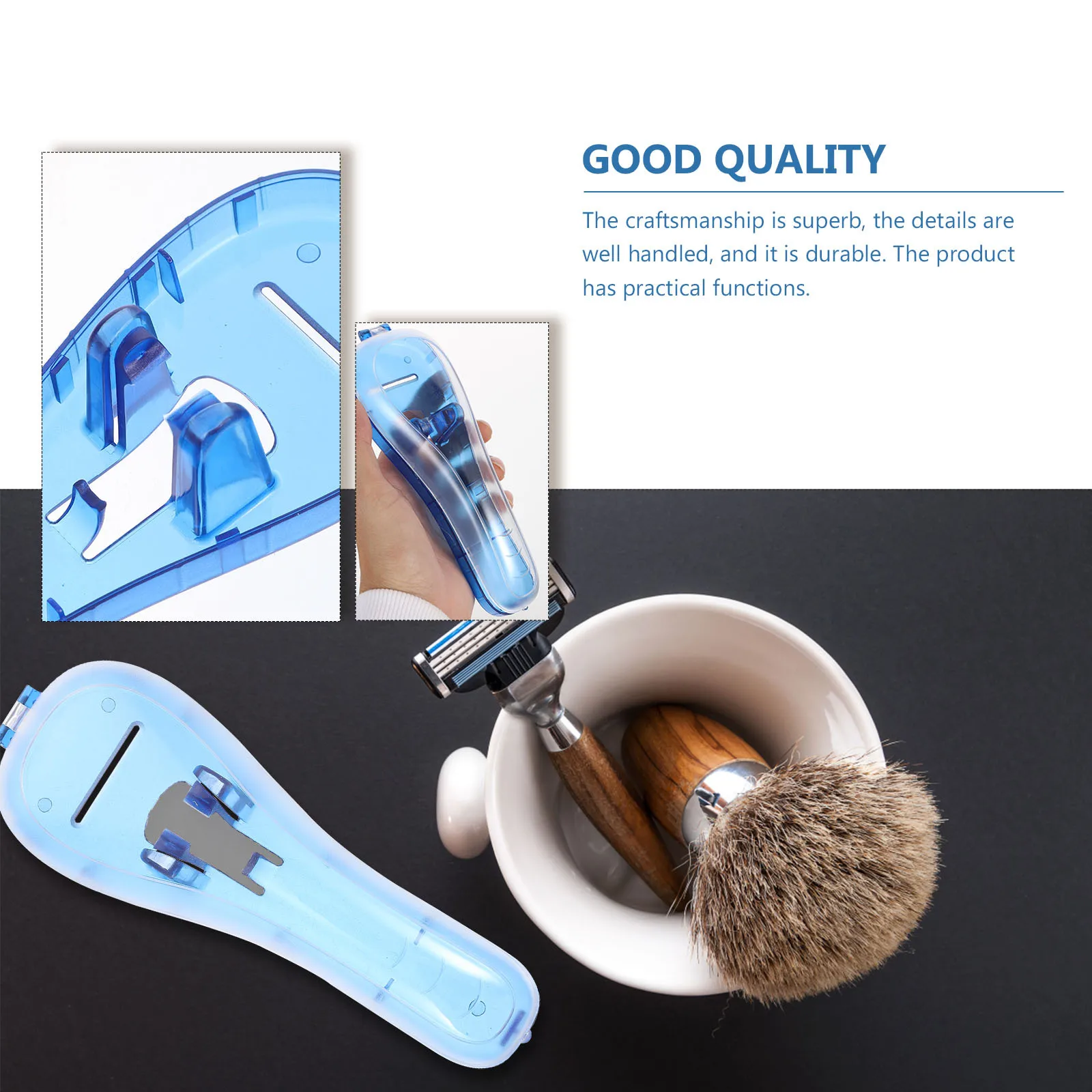 صندوق تخزين ماكينة حلاقة للسفر للرجال، صندوق حماية محمول مقاوم للماء، تصميم مدمج للاستخدام الداخلي في الهواء الطلق #5