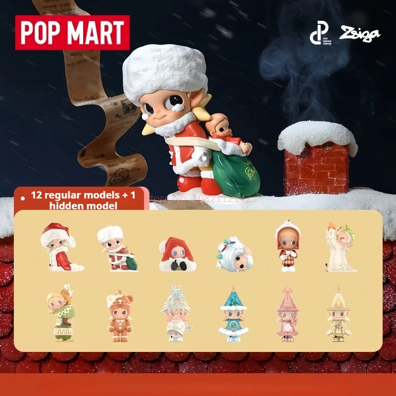 

POPMART Zsiga The Winter Of Gifts Series Blind Box Plush Pendant Toys Doll Cute Anime Figure Bag Decor Collection Doll Xmas Gift