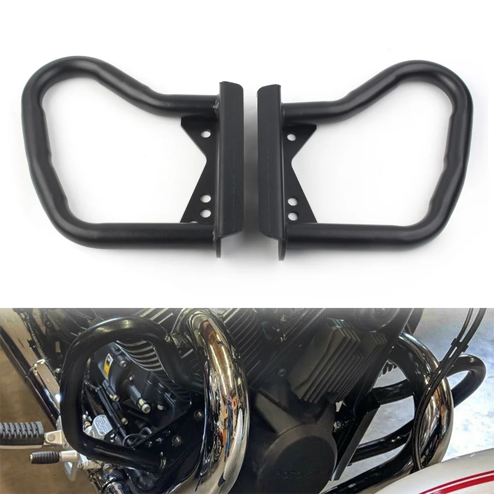 1Pair Black Motorbike Engine Guard Crash Protector For Moto Guzzi V7 II V7III V9 Series T3 2016-up