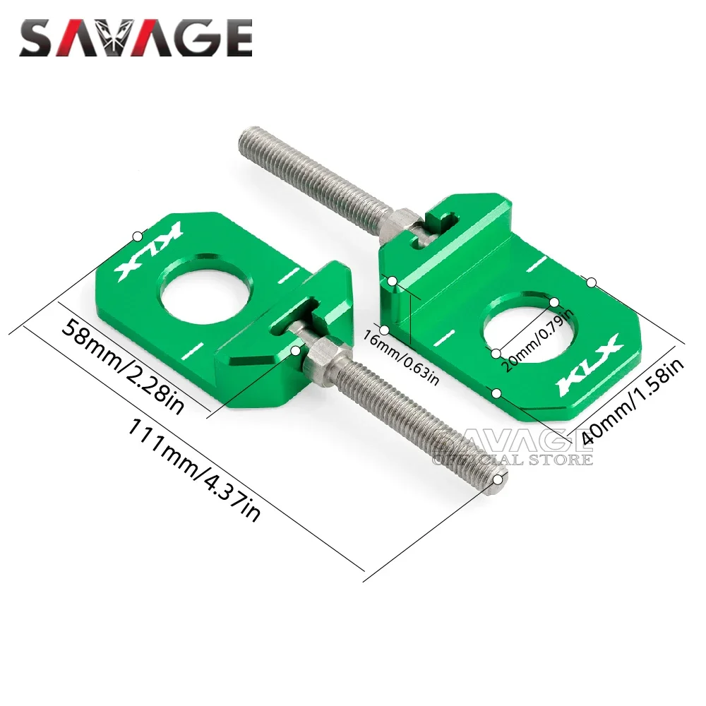 Chain Adjuster Swingarm Slider For KAWASAKI KLX250 KLX250S KLX250SF KLX300 KLX300R KLX300SM KLX 250 300 Motorcycle Accessories