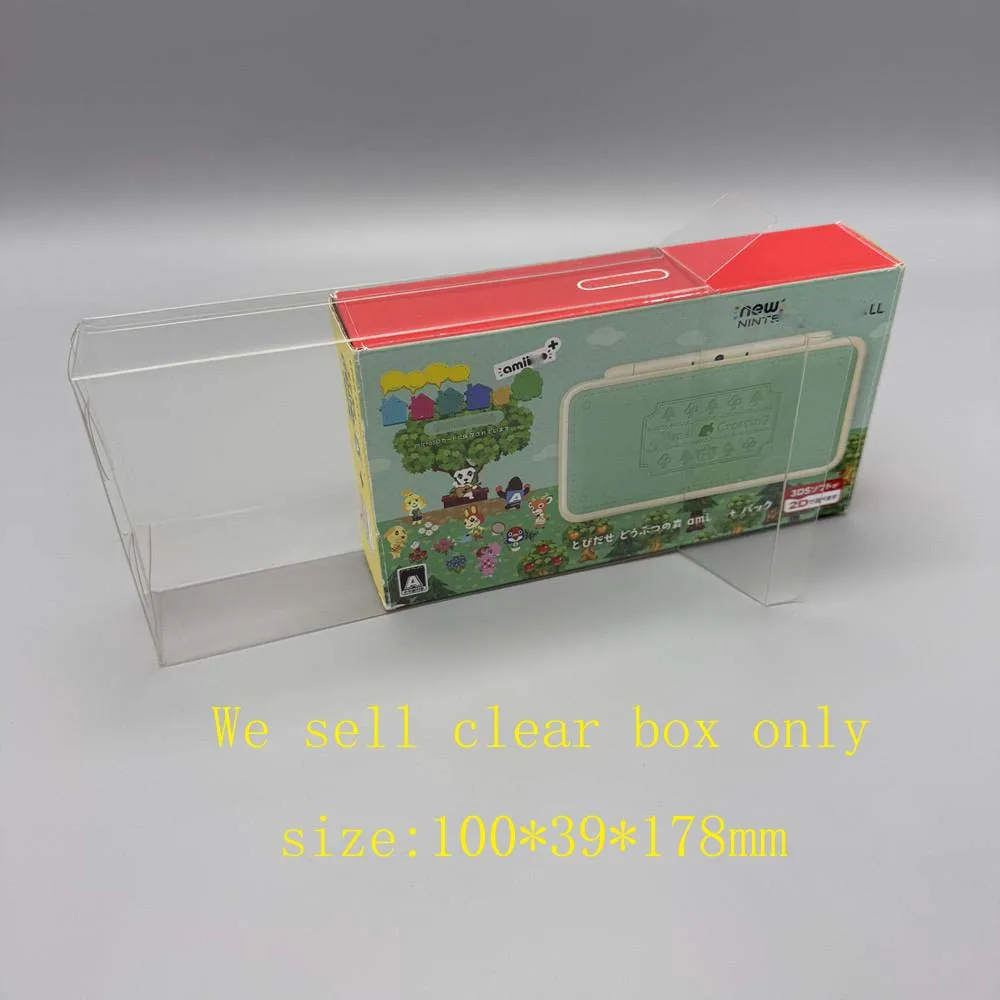 Protector de caja transparente para Animal Crossing/Nintendo NEW 2DS LL/2DSLL, cajas de colección, almacenamiento TEP, carcasa de juego, estuche de exposición transparente