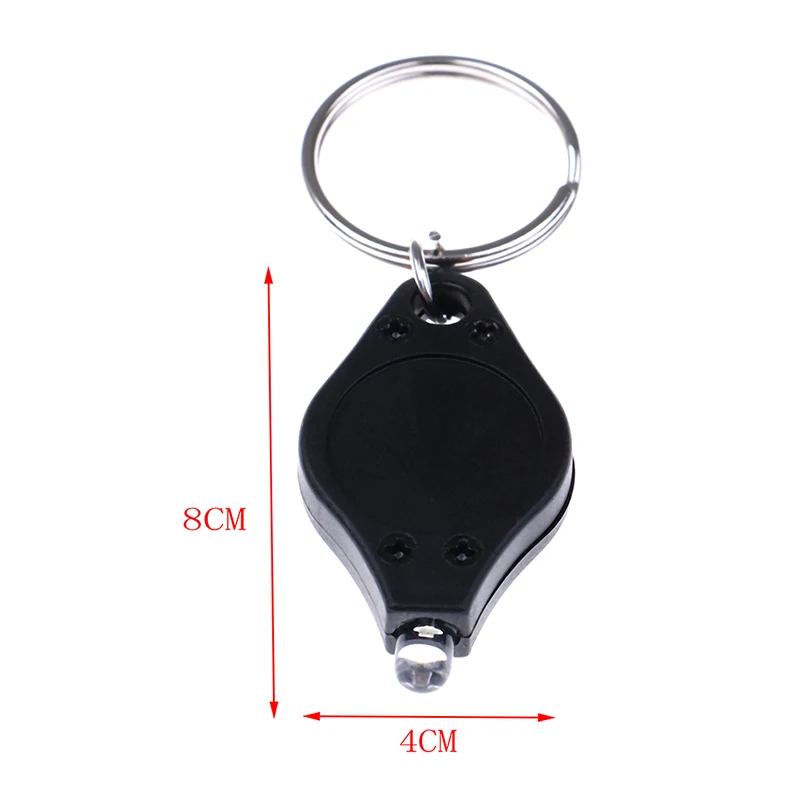 1xOutdoor Camping Emergency Key Ring Light LED Mini Key Chain Light Squeeze Light Micro Flashlight Torch Built-in CR2016 Battery