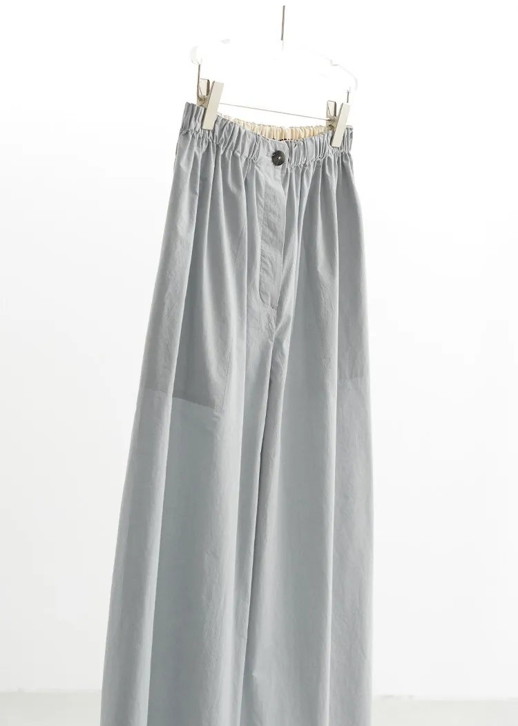 Plus-Size Summer A-Line Women's Wide-Leg Pants, Loose Thin Cropped Pants, Casual Carrot Pants