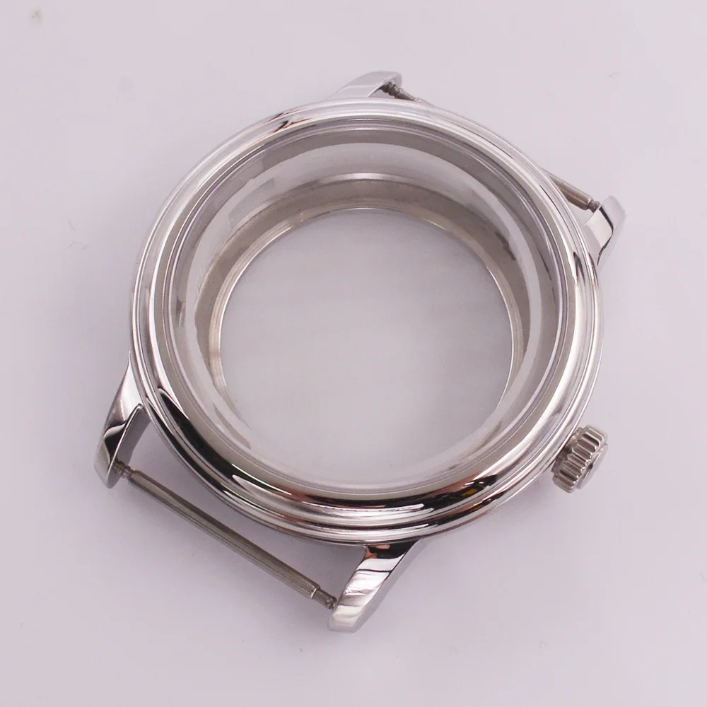 

Корпус часов из цельной стали, 40 мм, с сапфировым стеклом, серебристый, подходит для механизмов NH35, NH36, ETA2824, PT5000, Miyota 8215, 8205, запчасти для часов