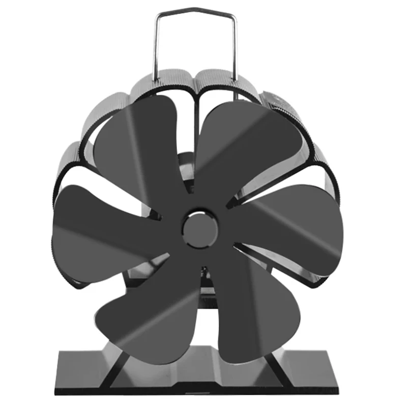 Ventilateur de poêle silencieux pour la maison, distribution efficace de la chaleur, cheminée noire, poêle à bois, cuillère à soupe, respectueux de la chaleur, 62