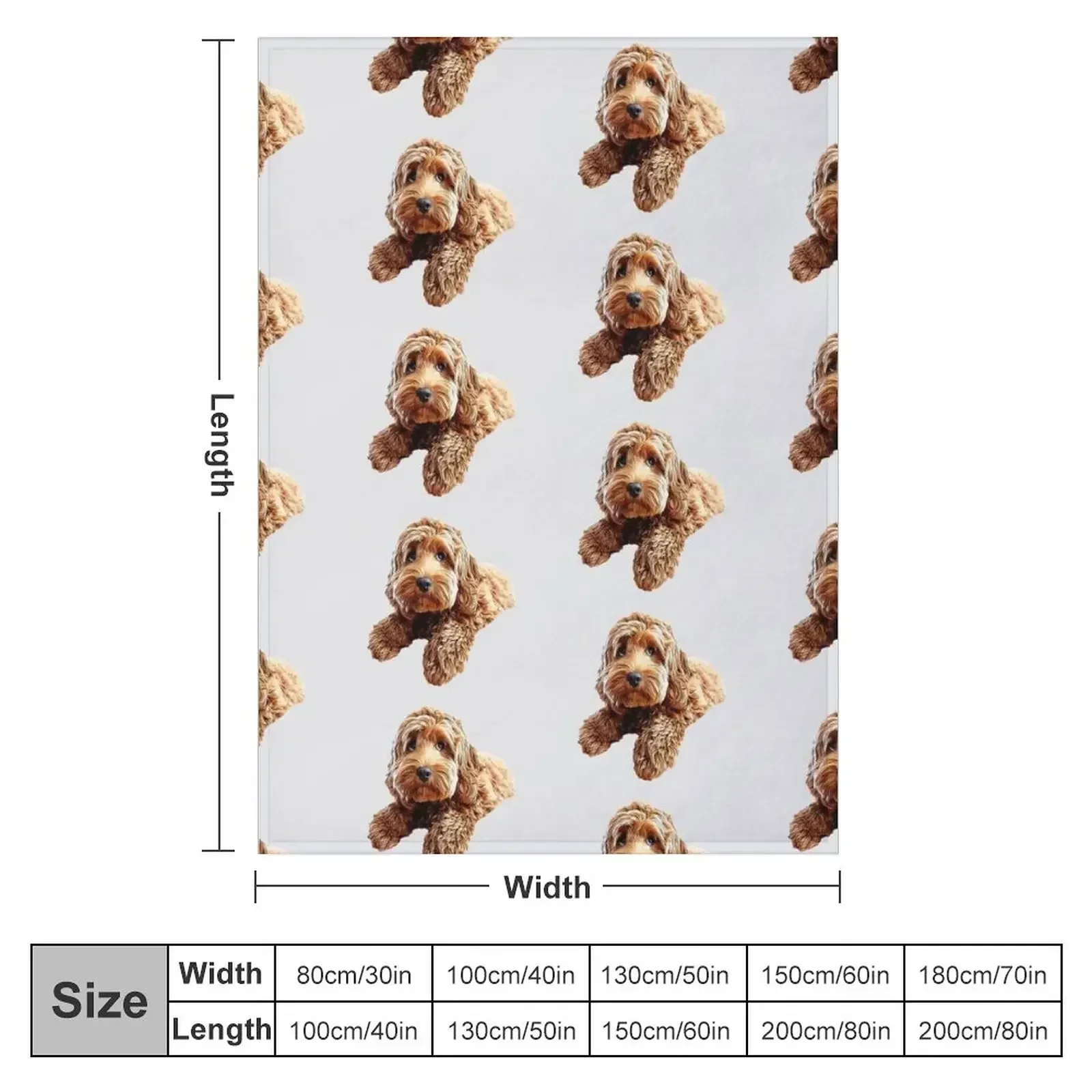 Doodle Cockerpoo Cockapoo Spoodle Cute Puppy Dog Throw Blanket Cute Plaid Camping Summer Bed Blankets