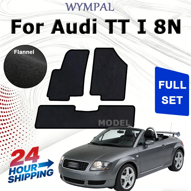 

Velour mats front for Audi TT I 8N convertible roadster coupe (1998-2006) -Black