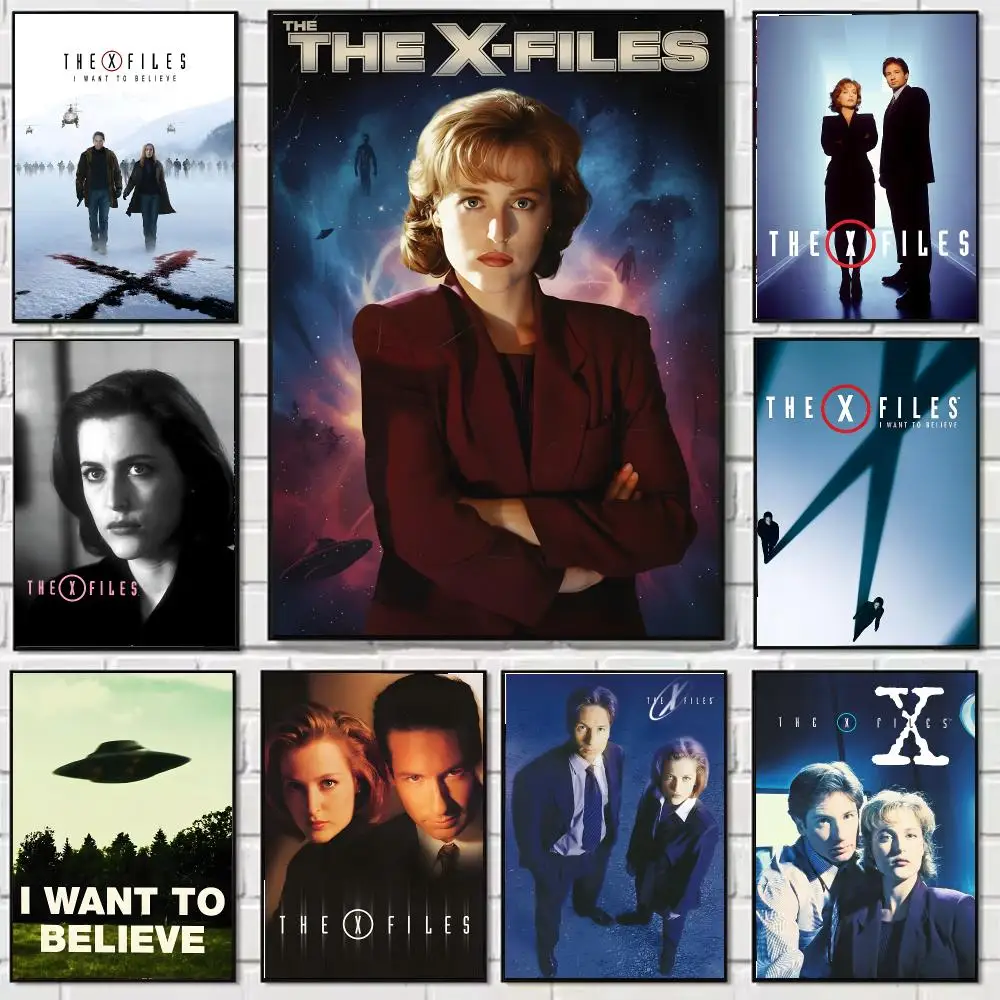 X File TV Poster Self-adhesive Wall Mural Art Waterproof Sticker For Bar Room Decor High Quality Print Gift