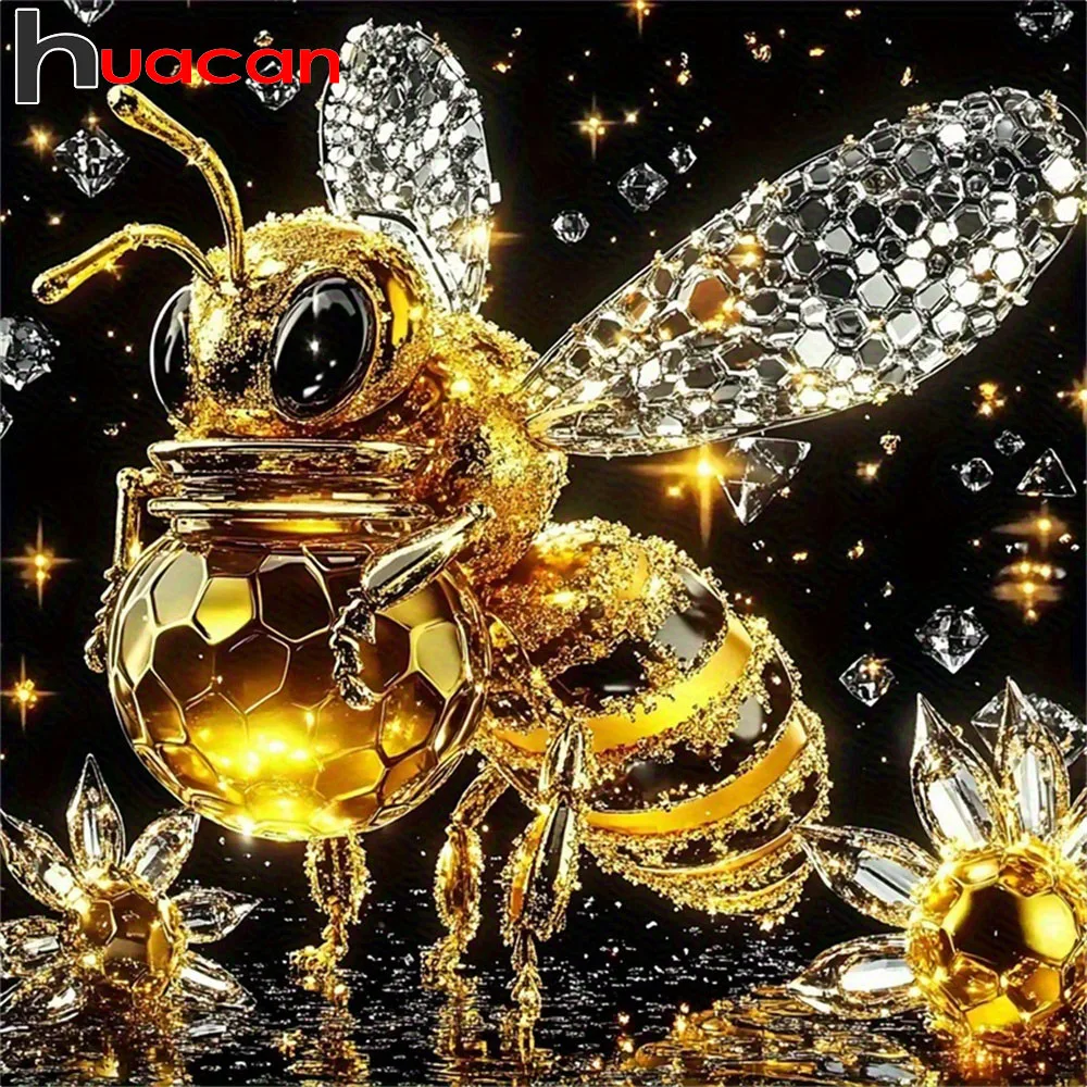 Huacan New Arrivals 2026 Diamond Painting Crystal Bee Diamond Embroidery Animal Full Rhinestone Pictures