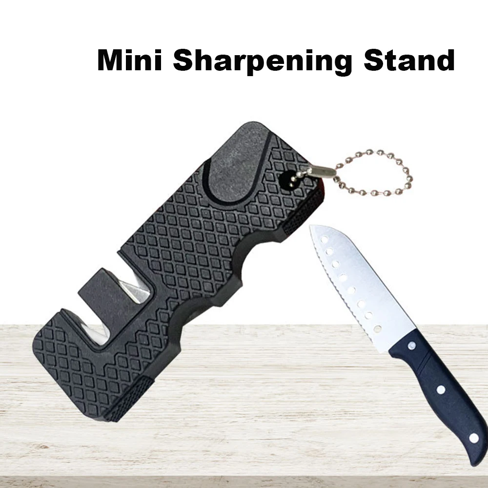 Knife Mini Portable Sharpening Stand Outdoor Pocket Multifunction Camping Tool Non-slip Base Kitchen Knives Accessories