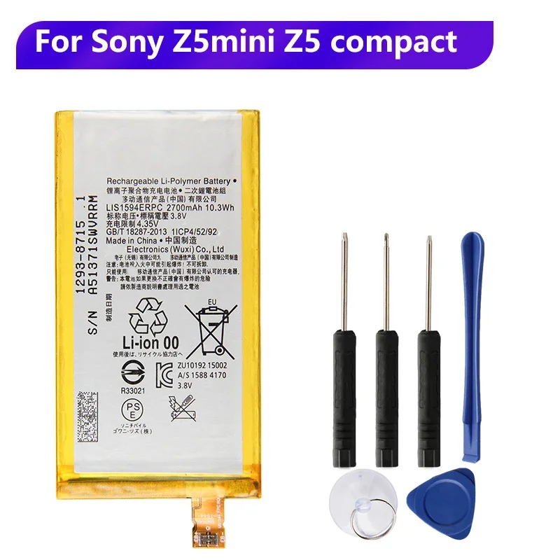 Replacement Battery LIS1594ERPC For SONY Xperia Z5C Z5 mini E5823 z5 compact Rechargeable Phone Battery 2700mAh