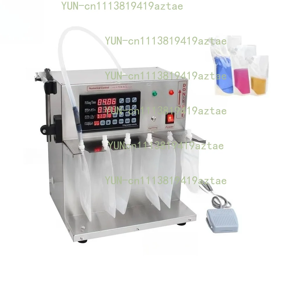 Semi-automatic digital gear pump spray pocket small juice milk filling machine 100ml liquid nozzle plastic bag