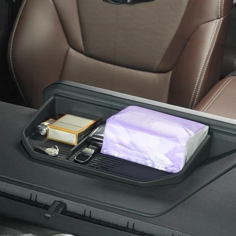 

Для Toyota Prado LC250 2024 2025 ящик для хранения приборной панели навигационный экран задний органайзер лоток аксессуары для интерьера и уборки