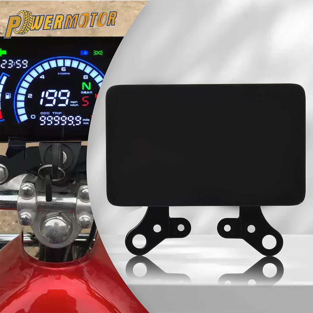 Motorrad Digital Tacho Motorrad Dashboard Mit Halterung Tachometer Spannung Kilometerstand Universal Anzeige Zubehör