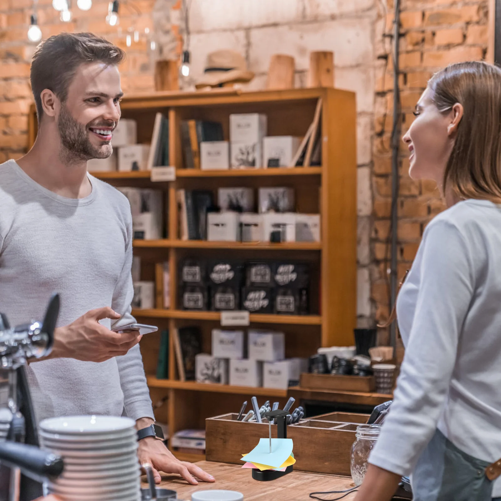 

4Pcs Receipt Holder Ticket Spikes Plastic Memo Organizers for Restaurant Desk Receipt Management Paper Ticket Holders Bill Forks