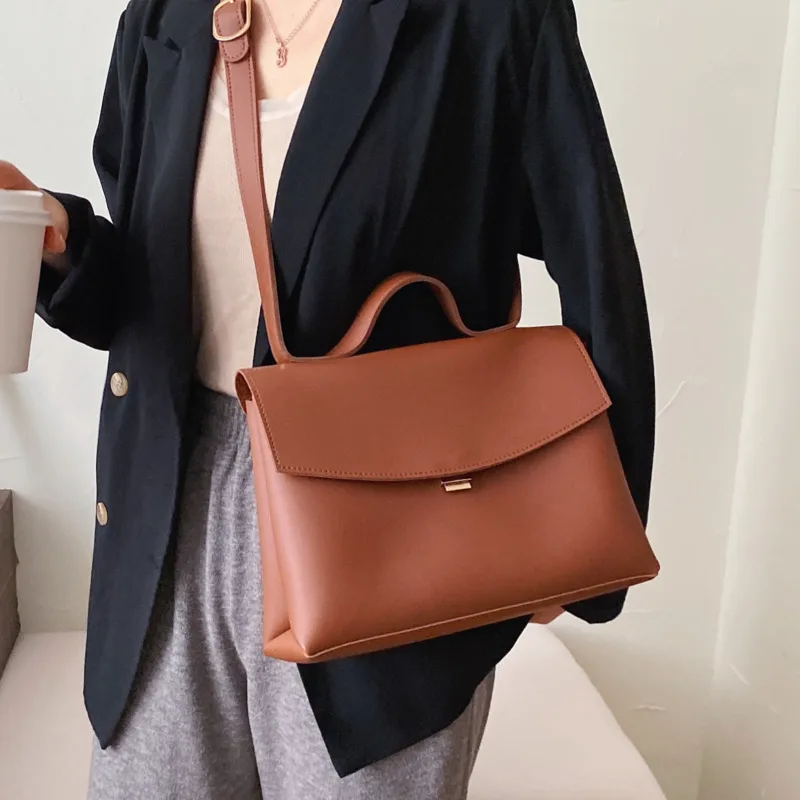 Vintage Fashion Female Tote Bag 2022 New High Quality PU Leather Women\'s Designer Handbag High capacity Shoulder Messenger Bag