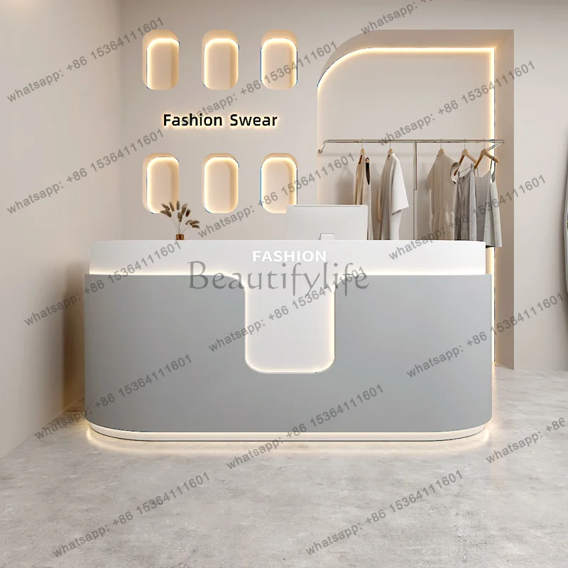 LJY office furniture salon table reception counter for reception executive desk black and white reception desk trimui smart pro