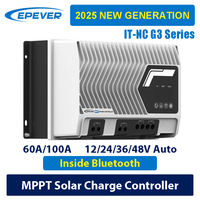 EPEVER 2025 NEW 60A MPPT Solar Charge Controller Inside Bluetooth IP43 Waterproof 12V/24V/48V DC Auto Compatible with LiFePO4