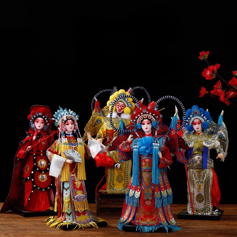 

Fine Silk Figure Peking Opera Figure Decoration Chinese Characteristics Gift Souvenir Opera Doll Overseas Gift