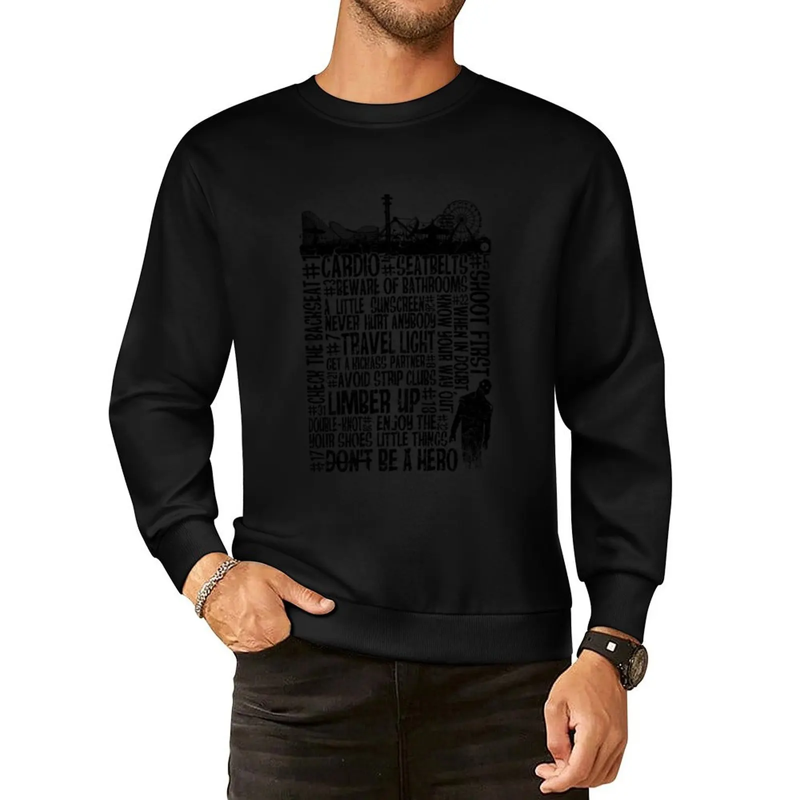 

The Zombieland Rules Pullover Hoodie men's sweat-shirt autumn jacket men men's sweat-shirt set hooded shirt new sweatshirts