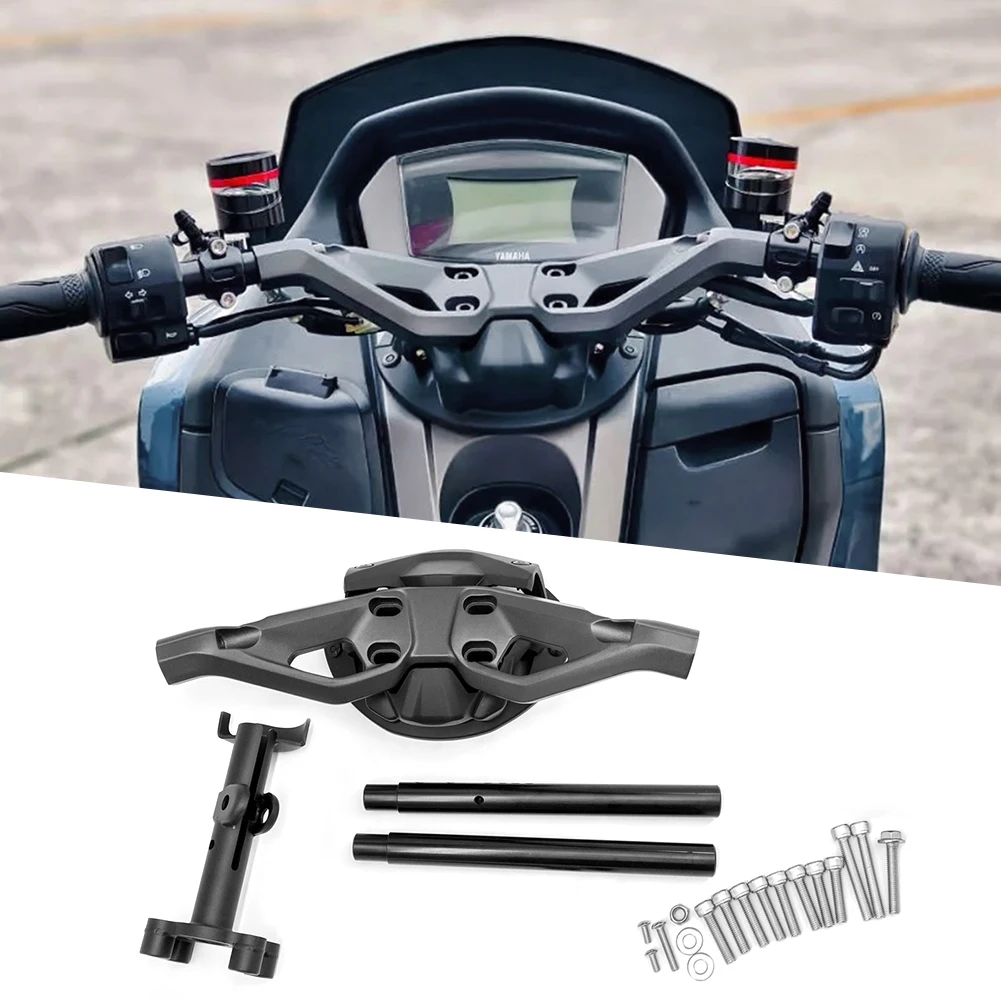 

Motorcycle CNC Aluminum Handle Bar For Yamaha NMAX 155 125 150 V2 V3 2019-2025 2026 Cafe Racer Handlebar Motorcycle Accessories