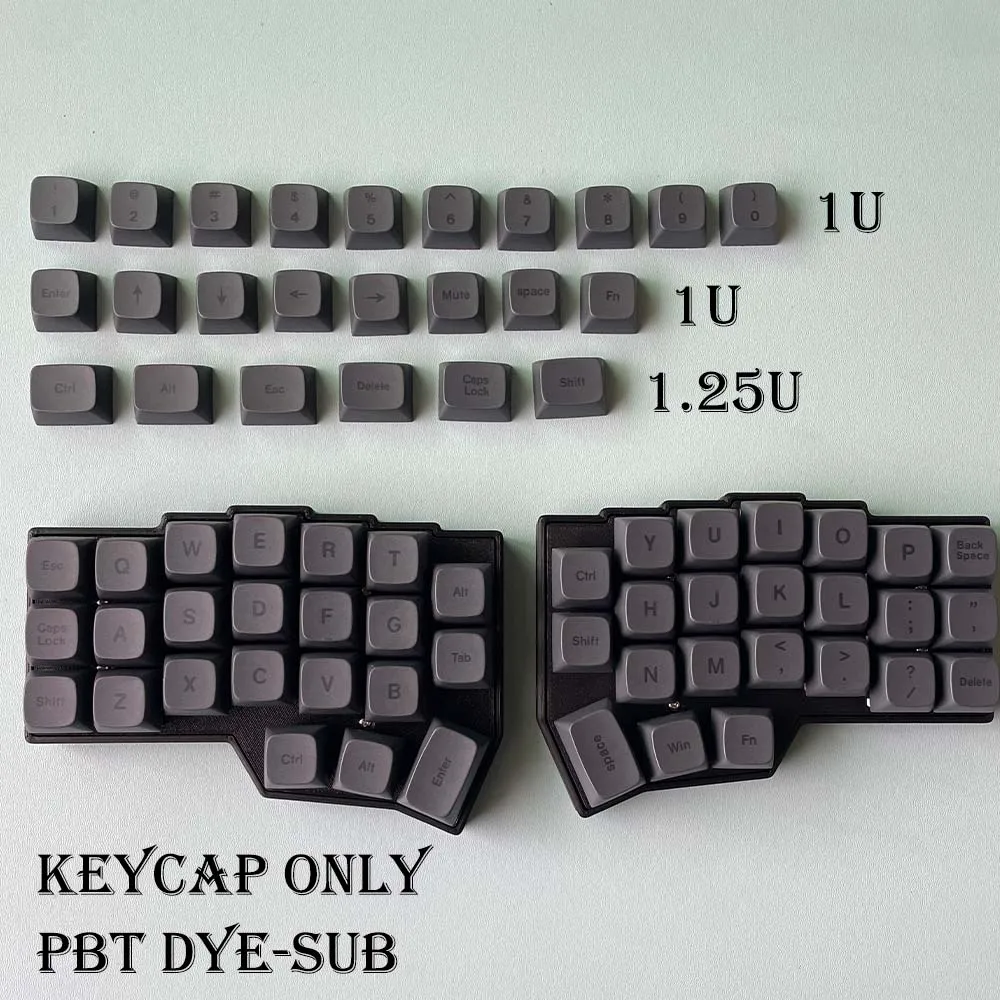 XDA Profile PBT Material Dye-sub Keycap Dedicated to Split Mini MX Mechanical Keyboard compatible with Corne Sofle Velve