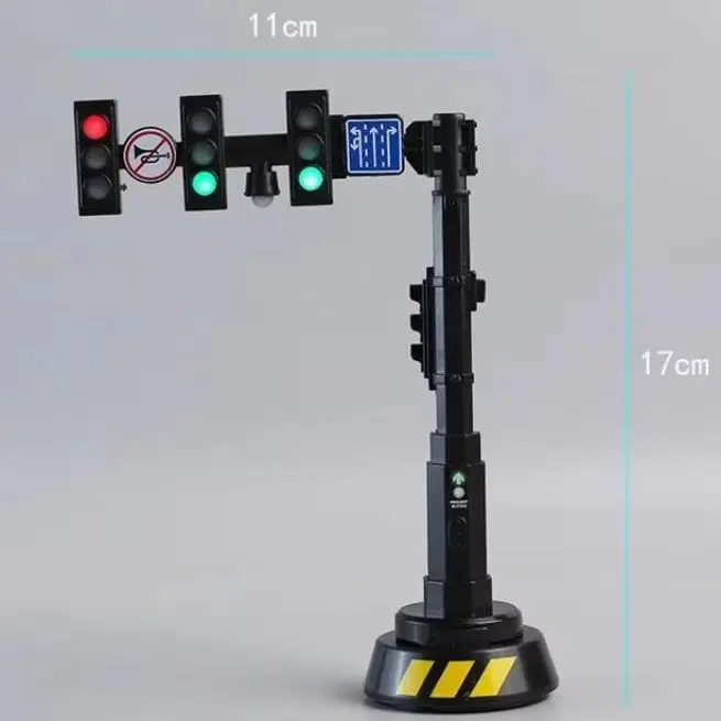

Signpost Barrier Speed Indicator Warning Gifts 1Pcs Lamp Block Brick City Street View Parts Safety Dducation Traffic Light Toy