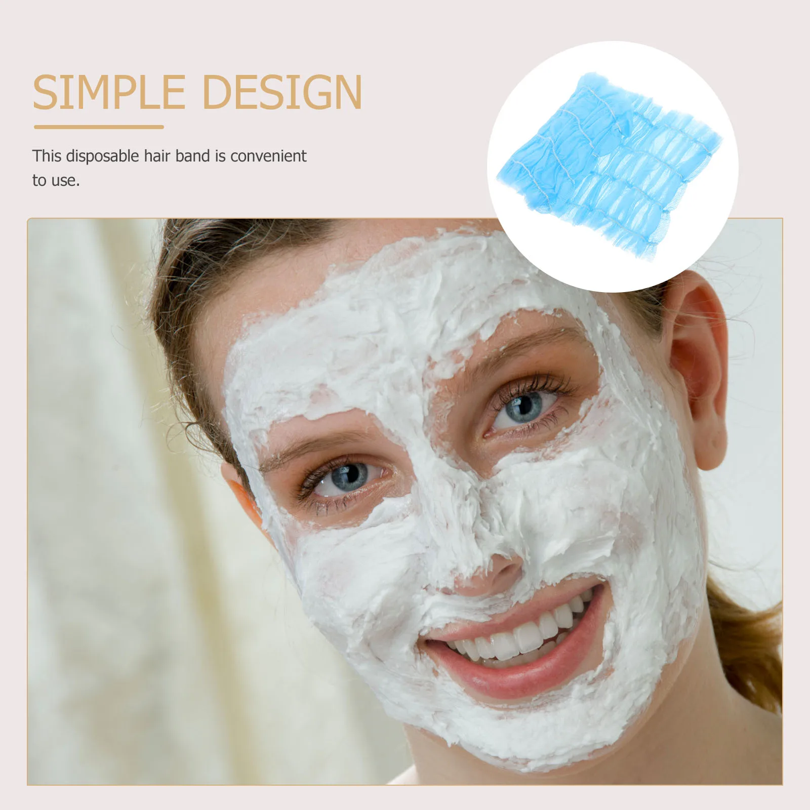 

50pcs Disposable Facial Skincare Headbands For Women Salon Spa Supplies Elastic Face Wash Headbands Salon Sauna Use